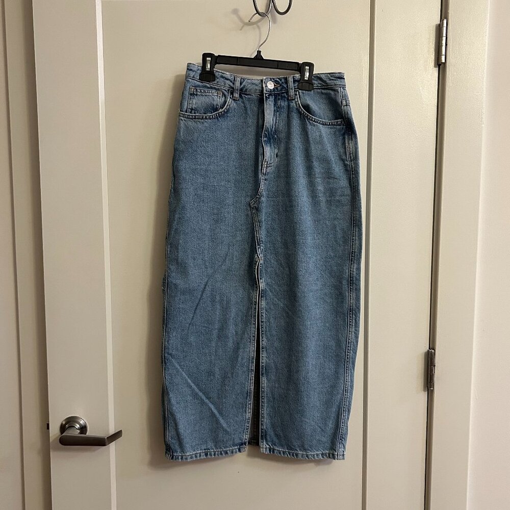 Mango Denim Midi Skirt